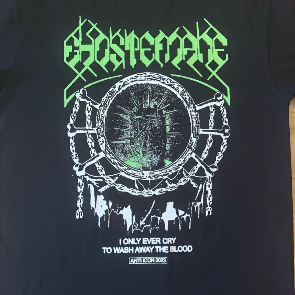 Ghostemane I Only Ever Cry Anti Icon 2023 Black Band T Shirt Size Large Metal - Picture 2 of 4